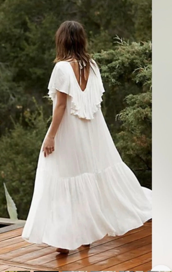 Free People dress maxi, XS off white