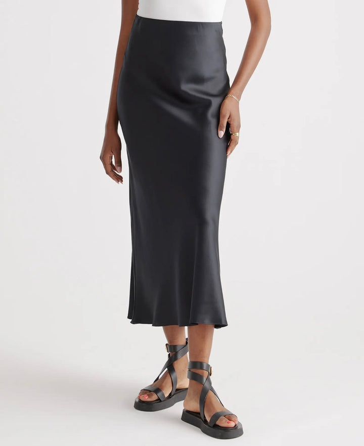 Quince maxi skirt, xl black