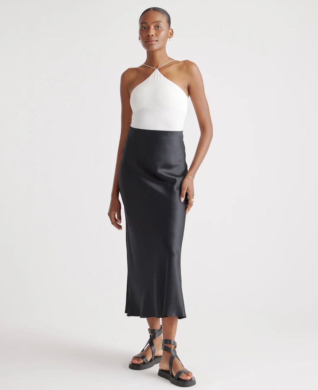Quince maxi skirt, xl black