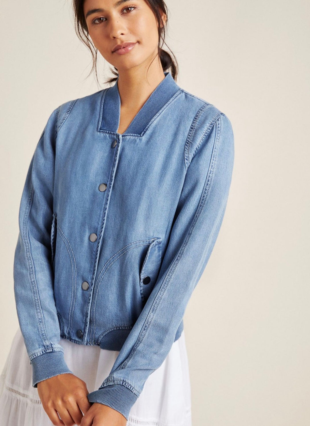 Anthropologie Denim Jacket, small blue