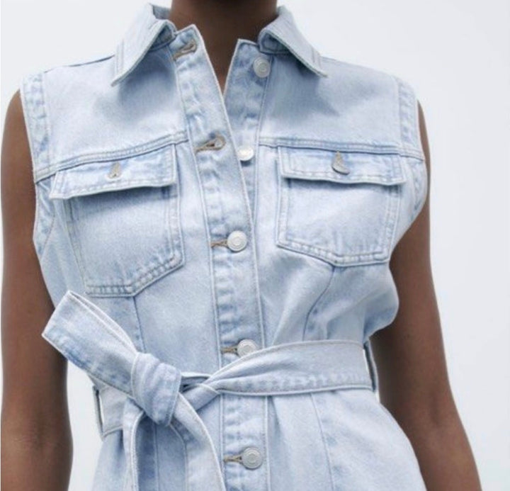 Zara denim dress, m blue