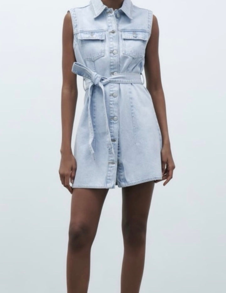 Zara denim dress, m blue