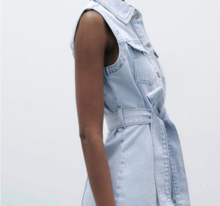 Zara denim dress, m blue