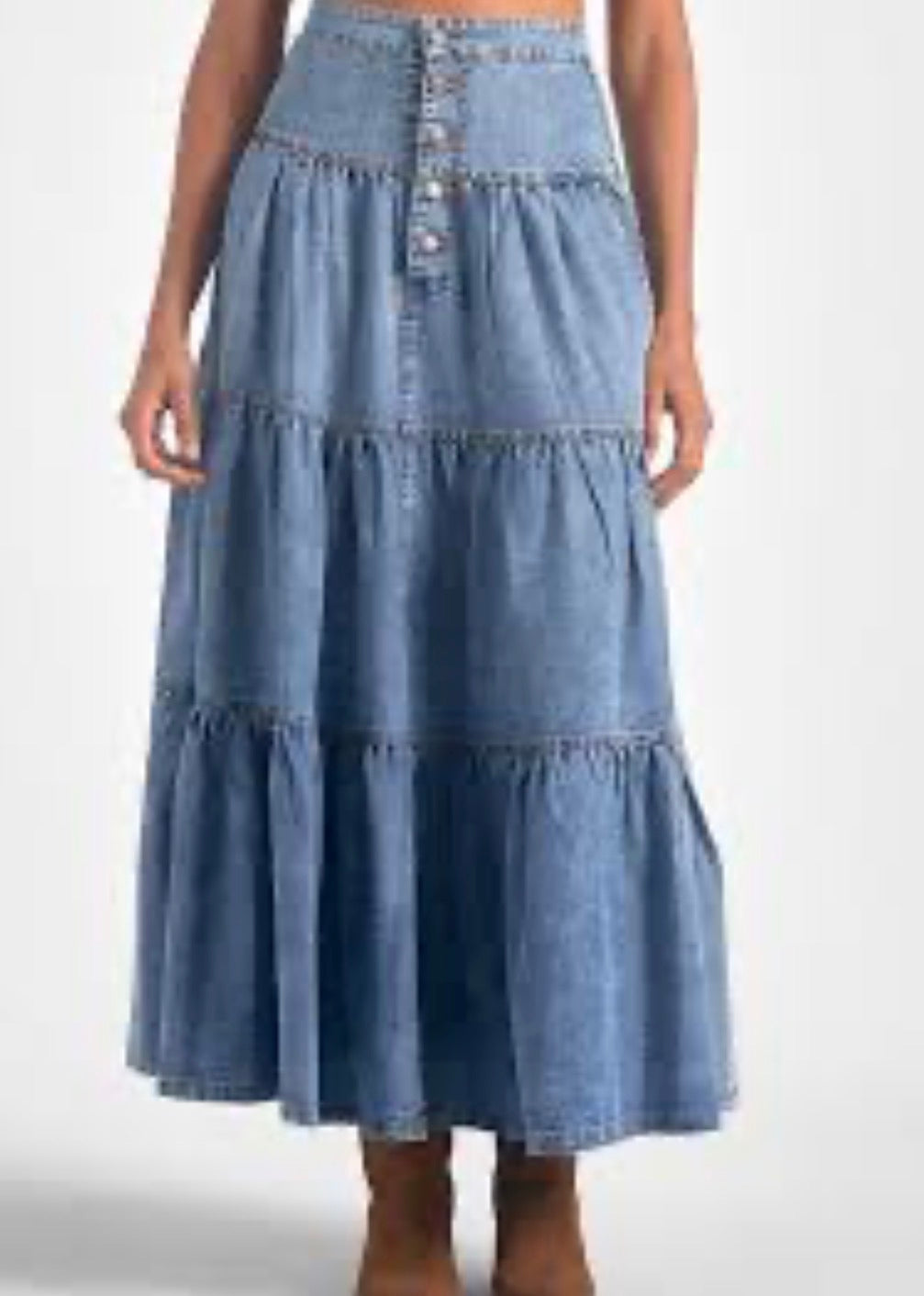 Elan denim skirt, xl blue