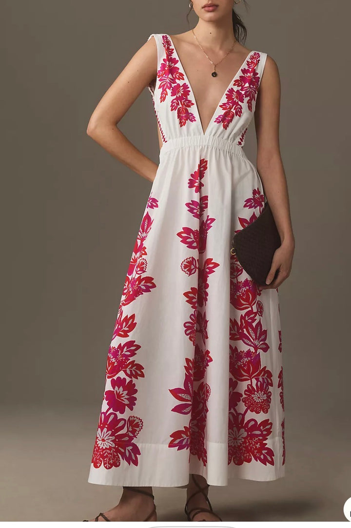 Farm Rio dress maxi, small print