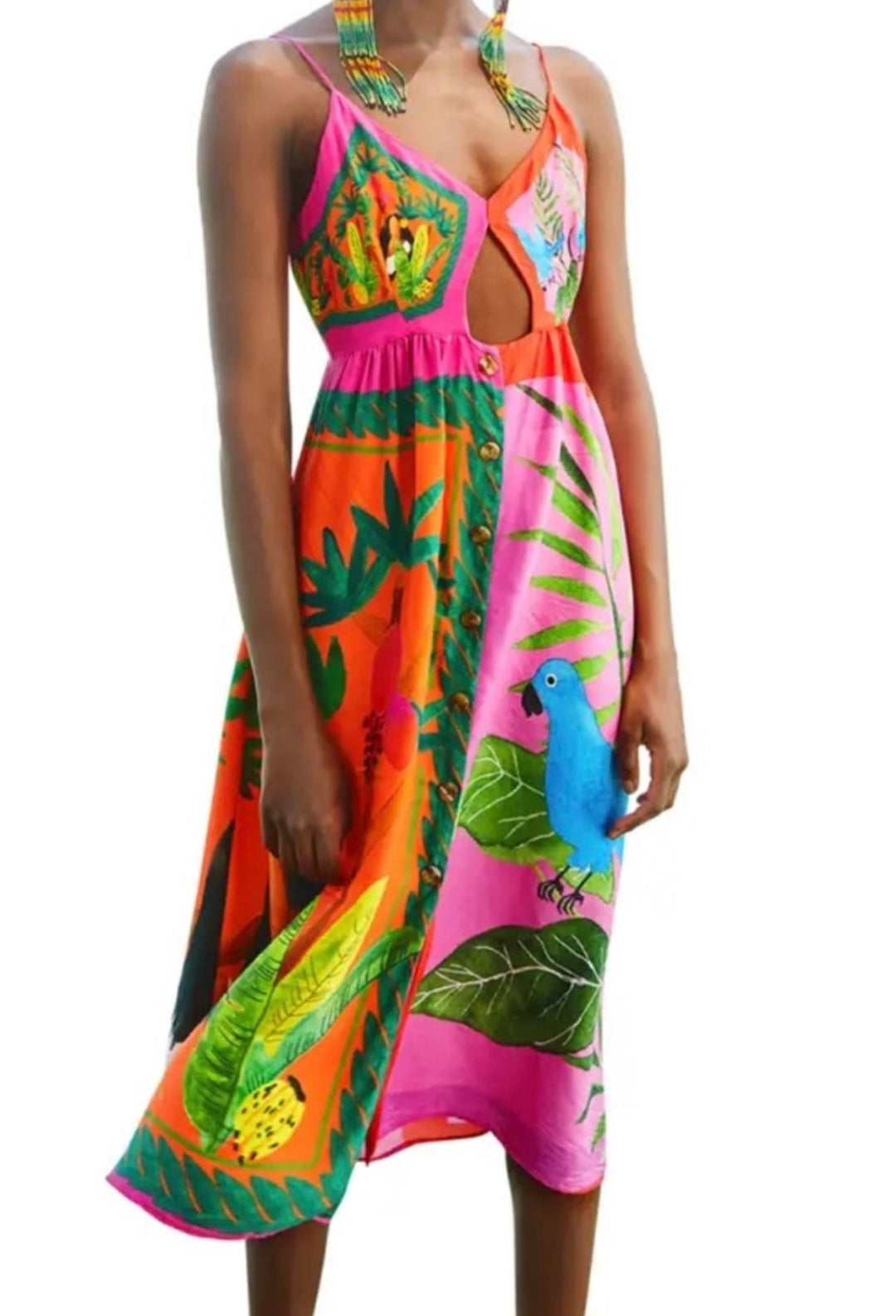 Farm Rio dress midi, XS print
