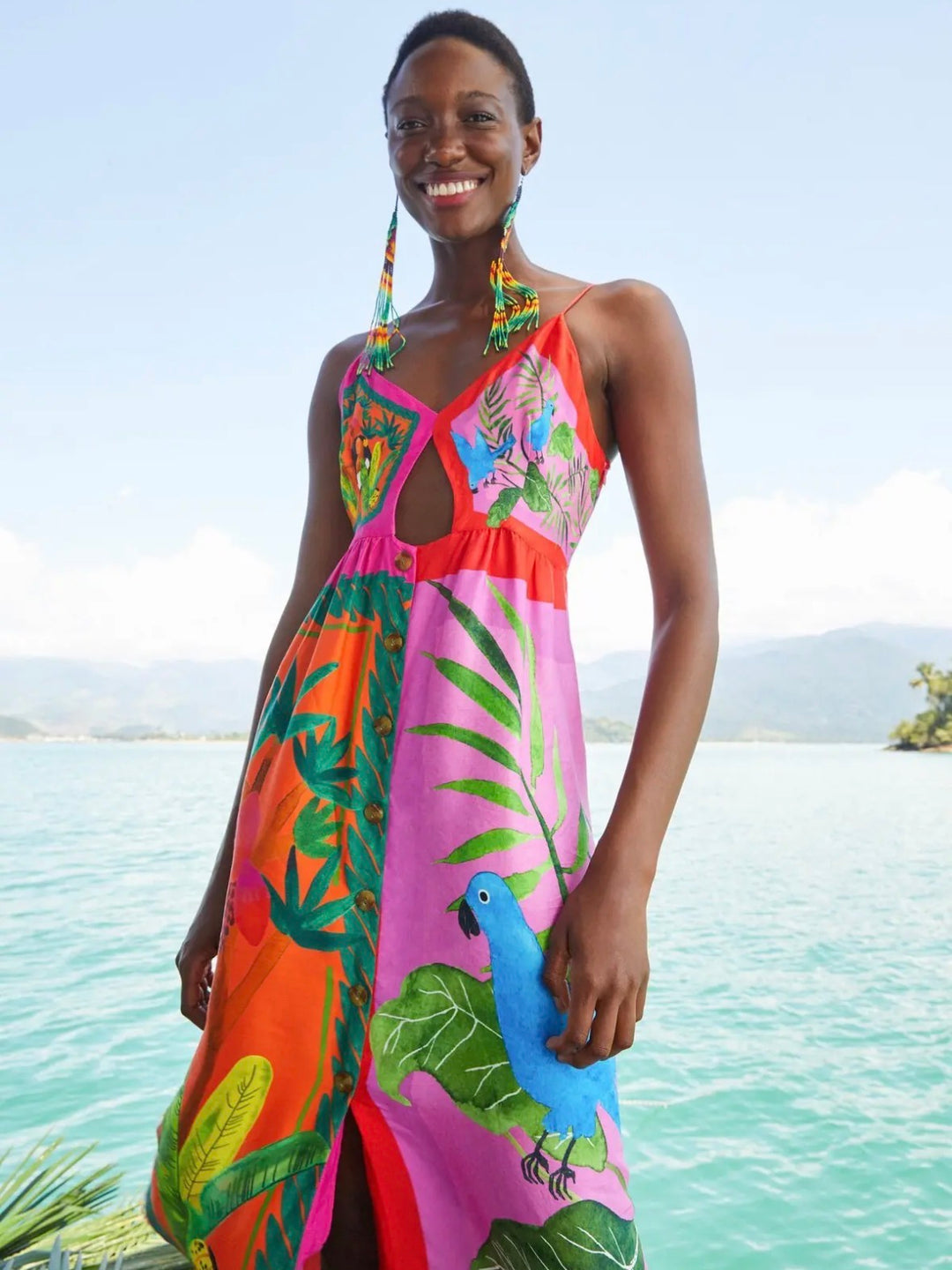 Farm Rio dress midi, XS print
