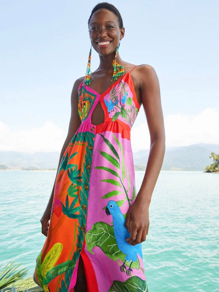 Farm Rio dress midi, XS print
