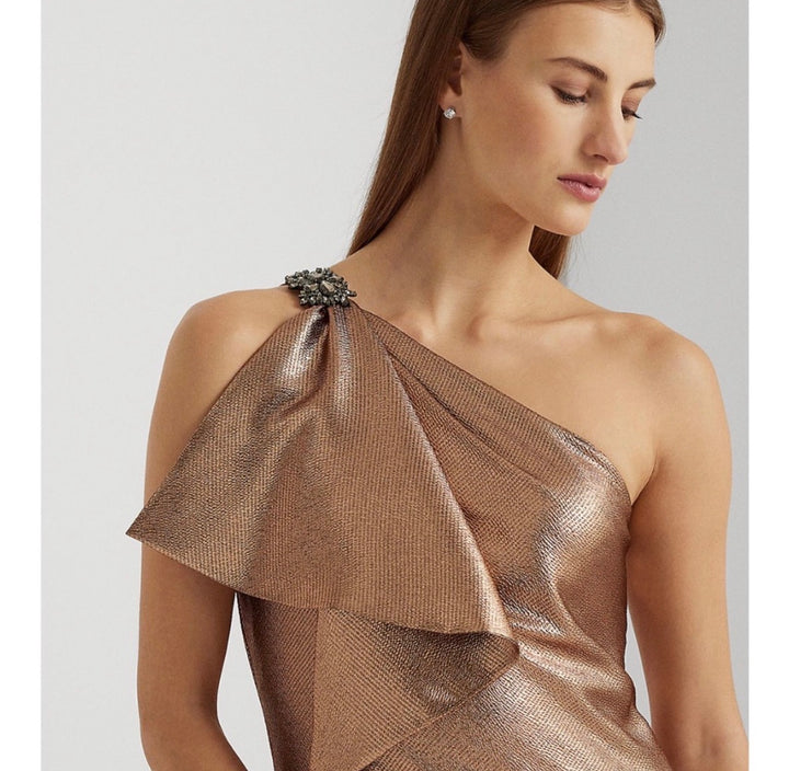 Lauren  dress maxi, 10 bronze
