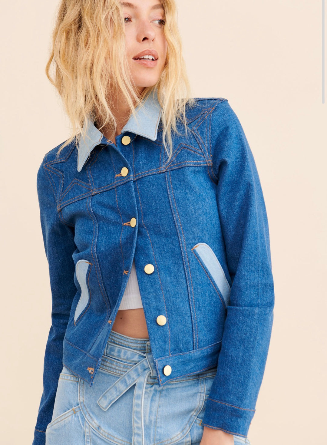 stoned immaculate Denim Jacket, small blue
