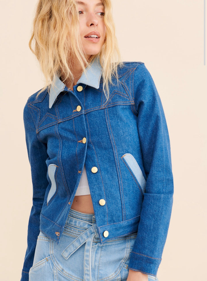 stoned immaculate Denim Jacket, small blue