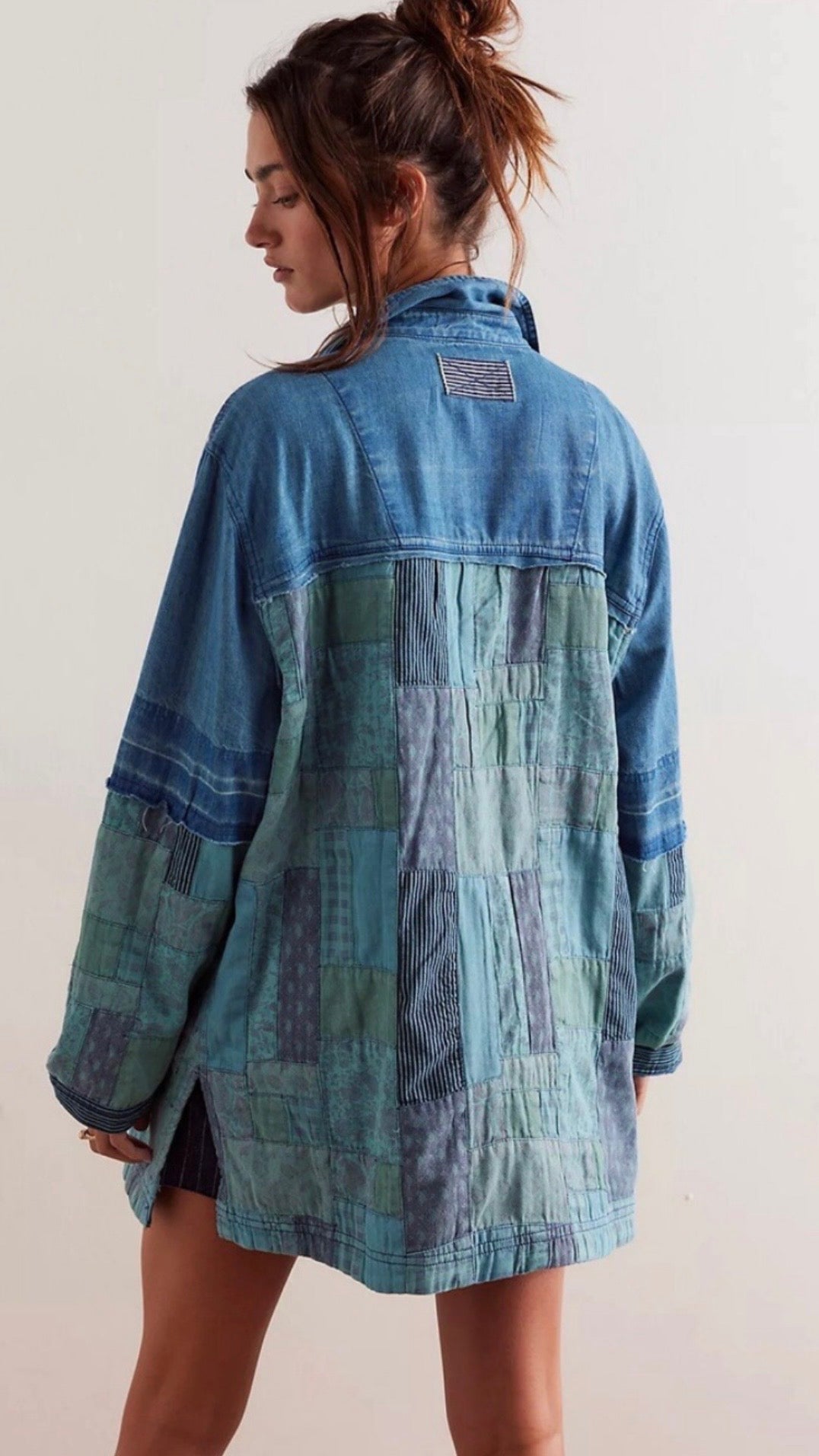 Free People Denim Jacket, medium print