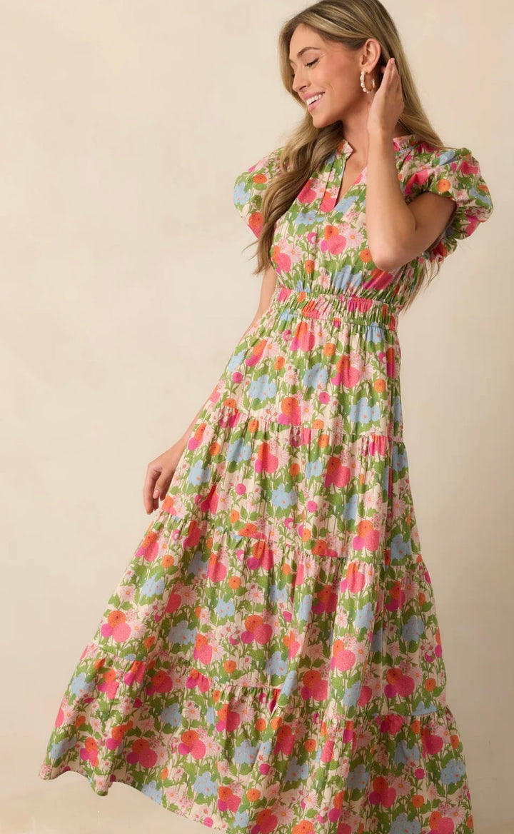 Entro dress maxi, small print