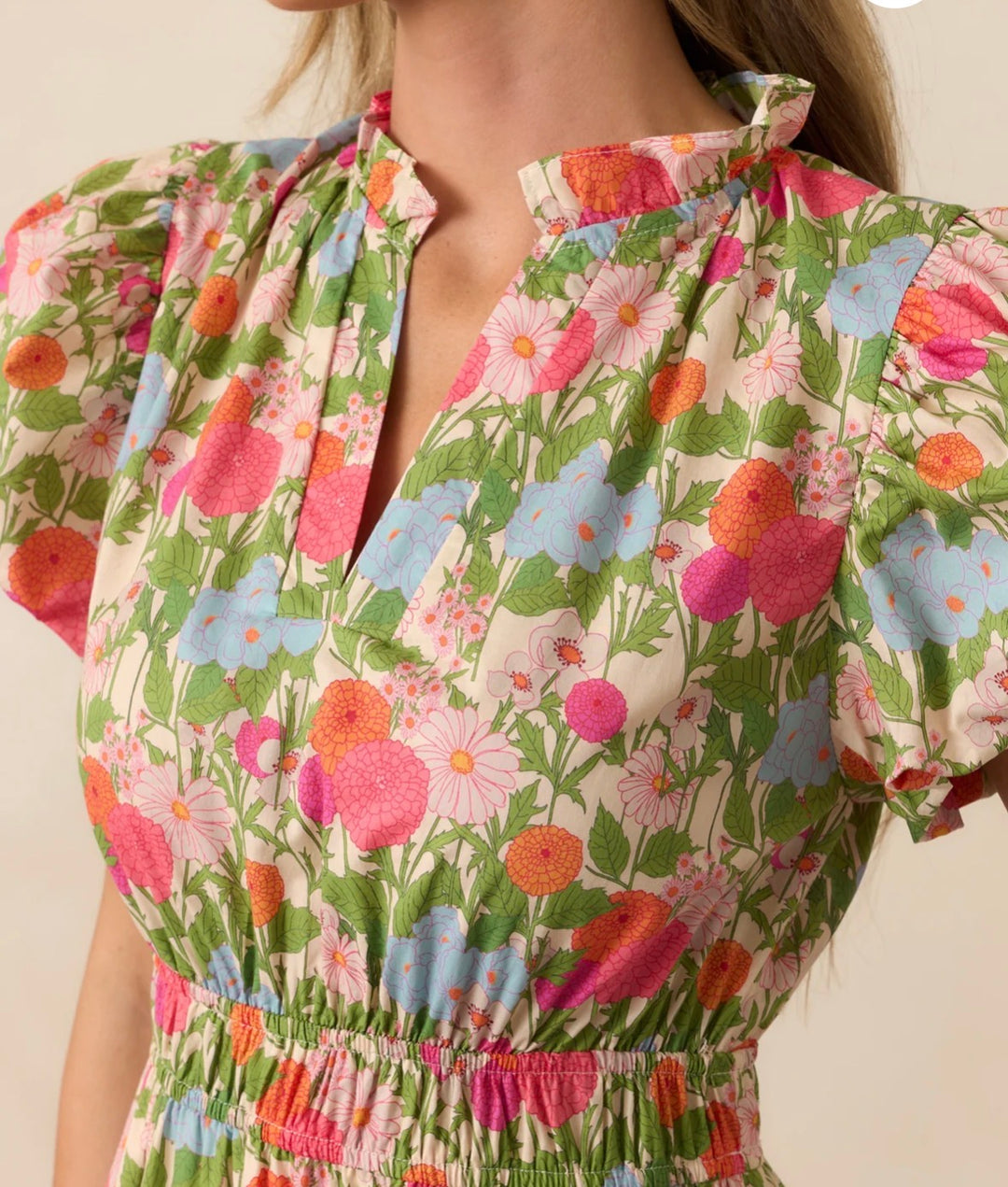 Entro dress maxi, small print