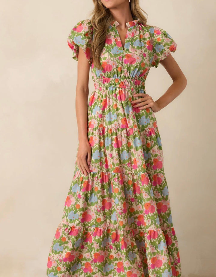 Entro dress maxi, small print