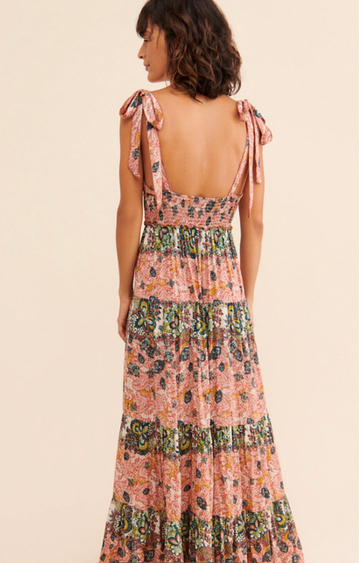 Free People dress maxi, small print
