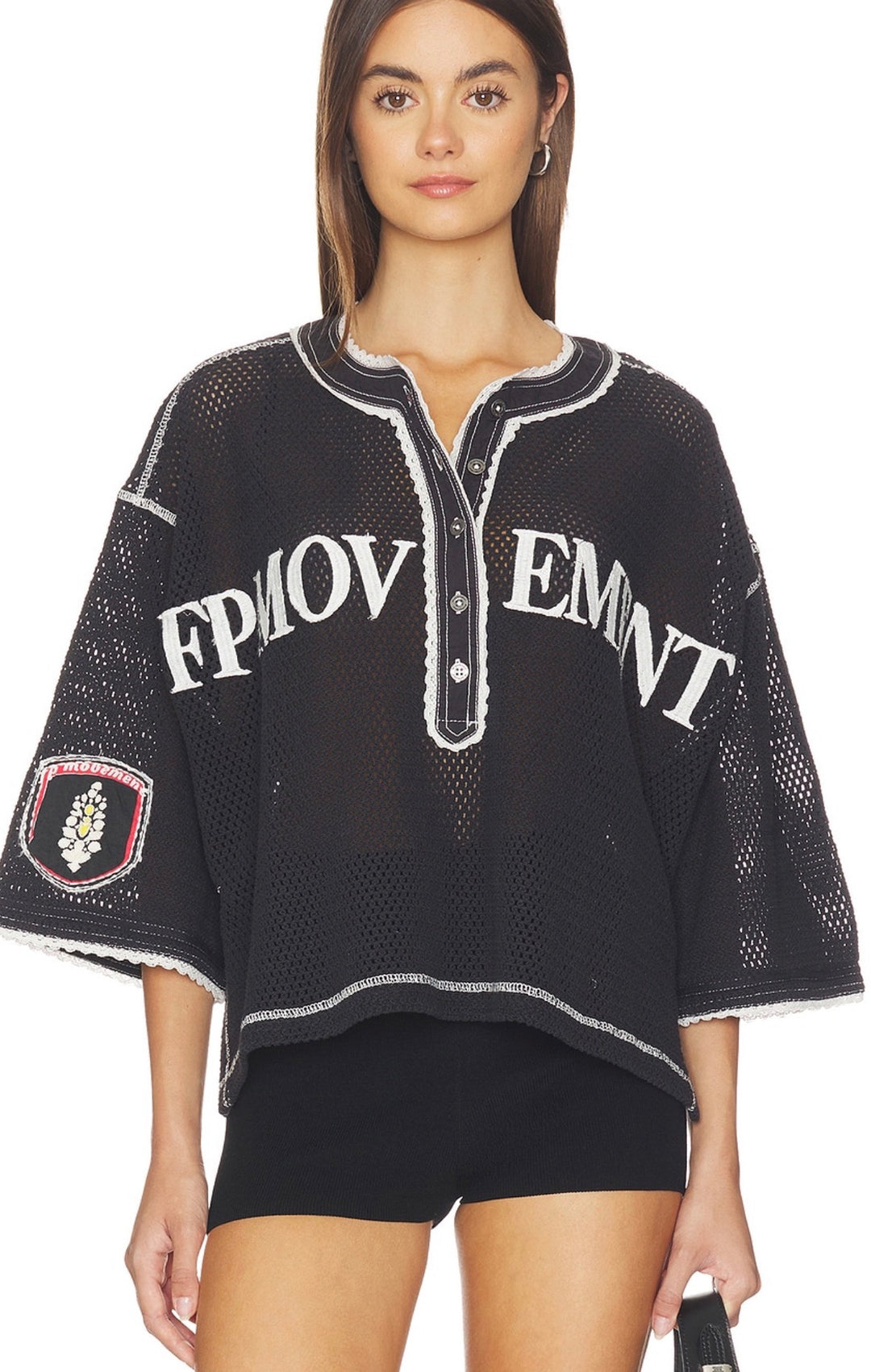 Free People top, medium black
