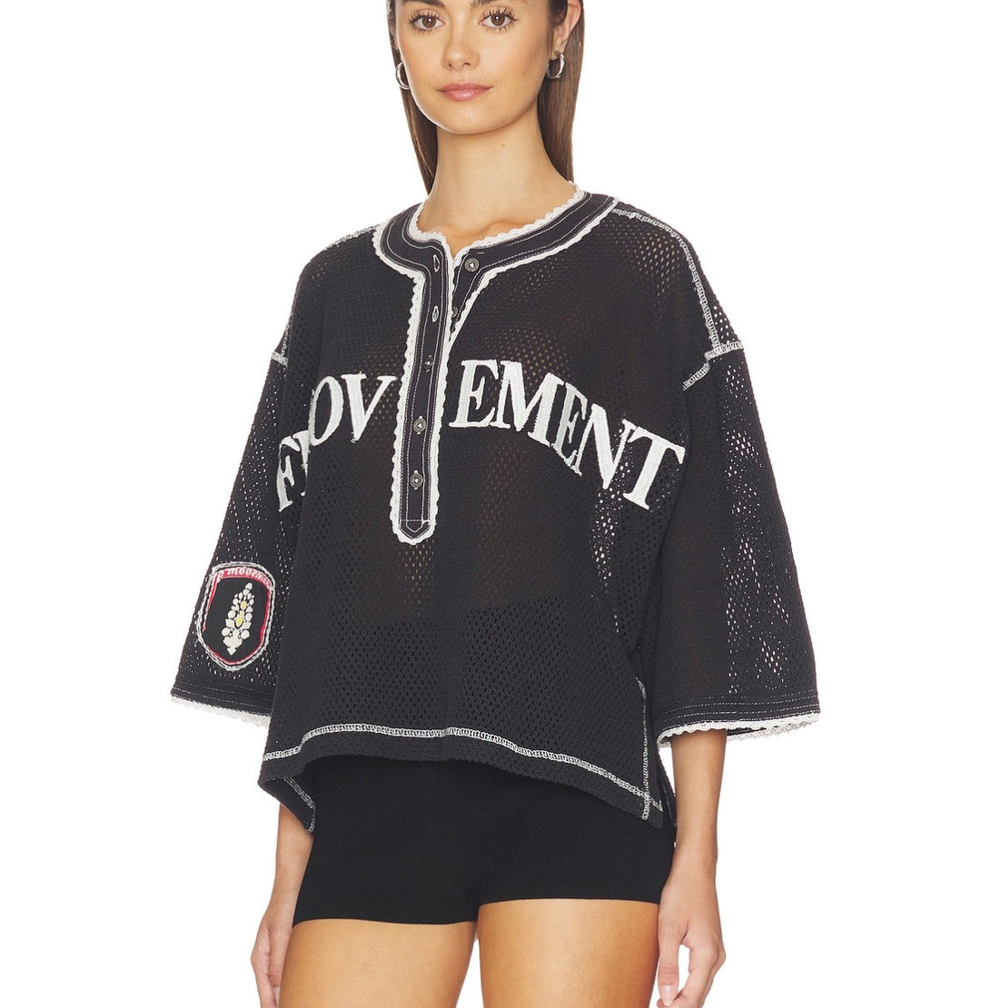 Free People top, medium black