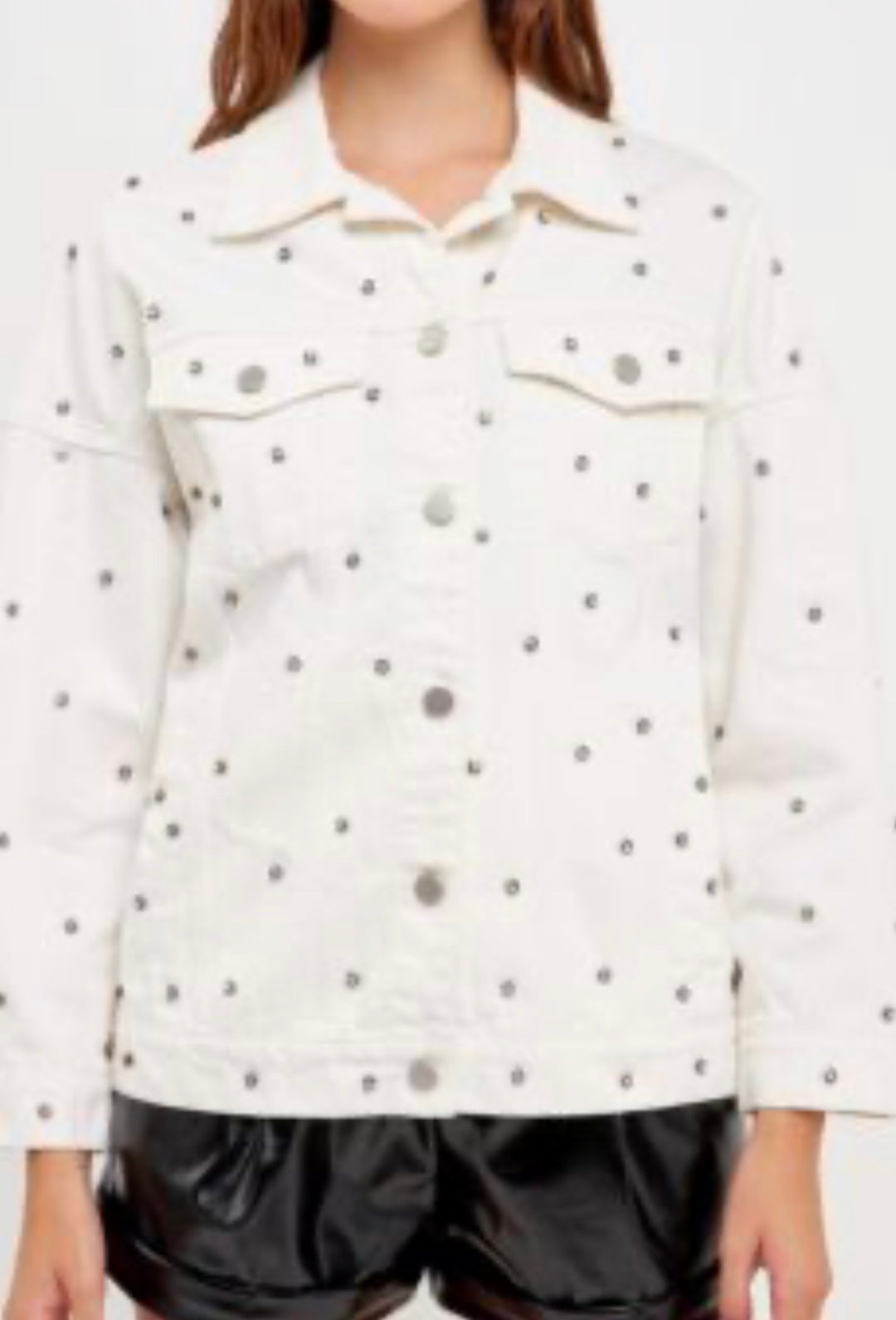 Grey Lab Denim Jacket, medium white