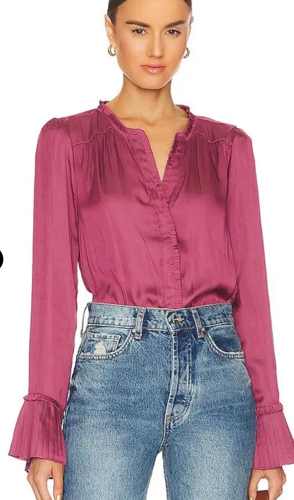 Paige blouse, small maroon
