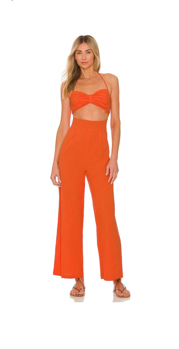SNDYS pant romper, small orange