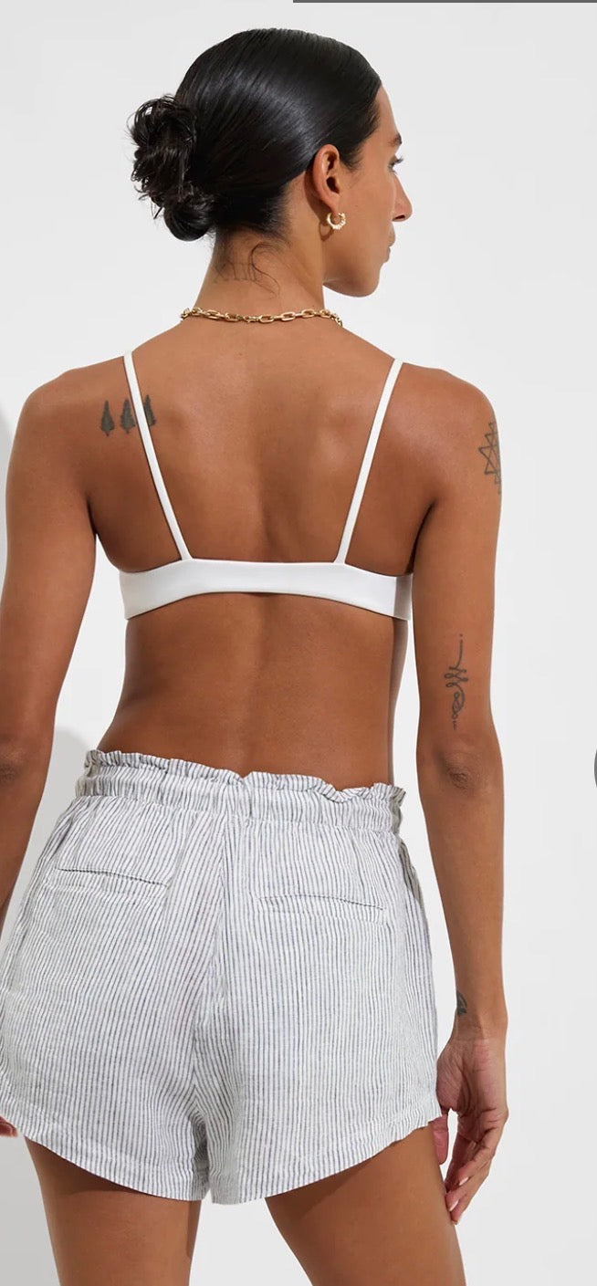 Left On Friday shorts, small striped