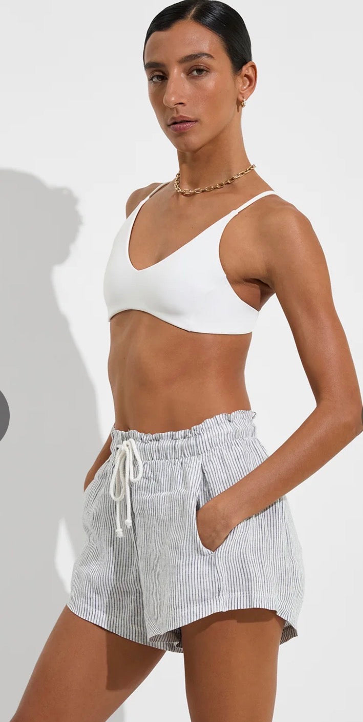 Left On Friday shorts, small striped