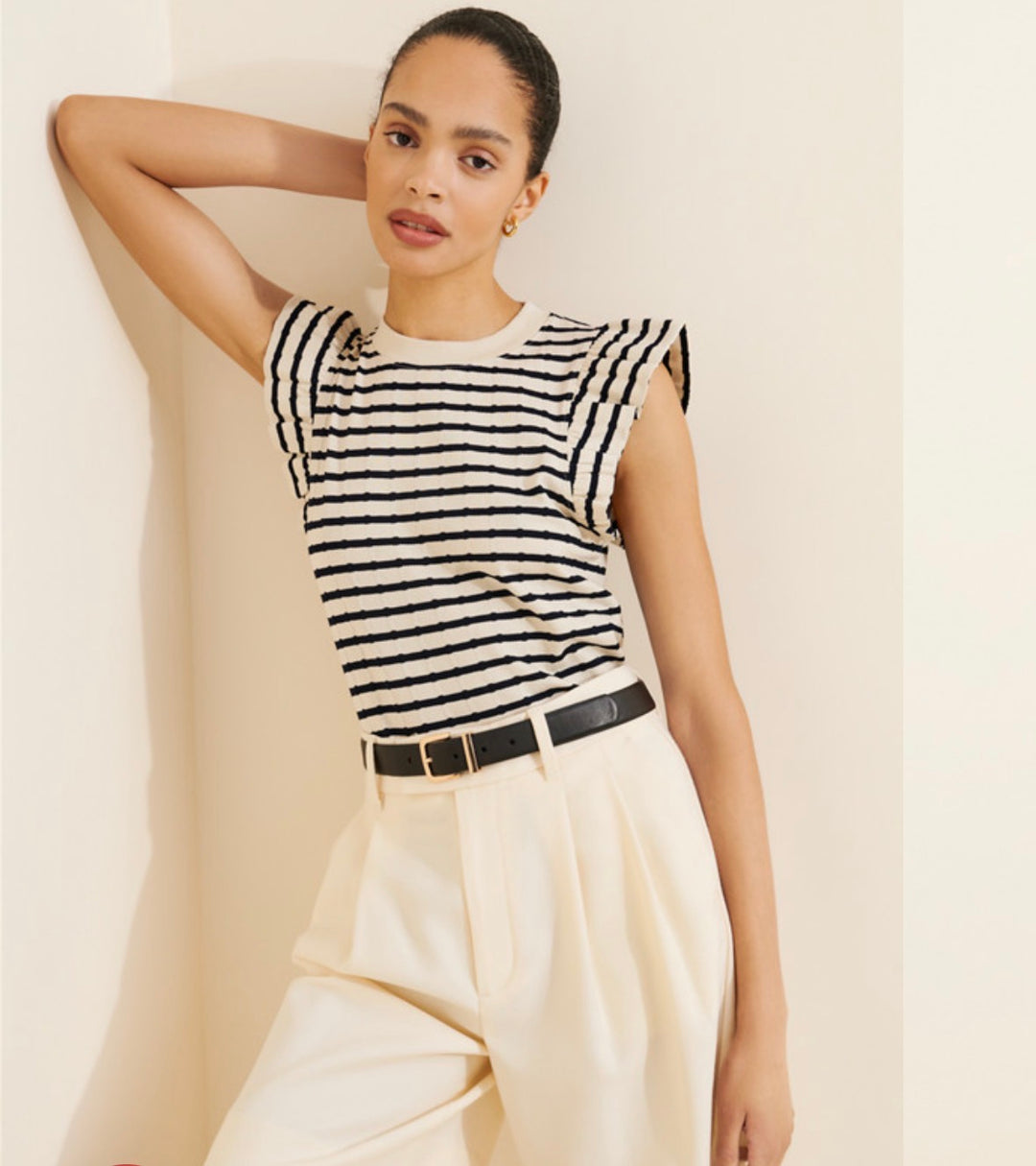 Nation t-shirt, small striped