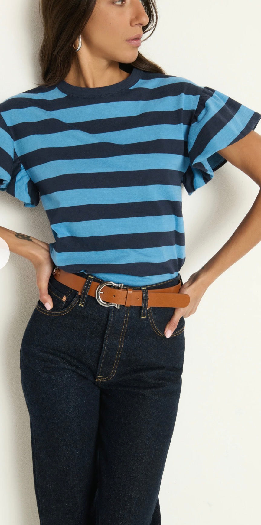 Nation t-shirt, small striped