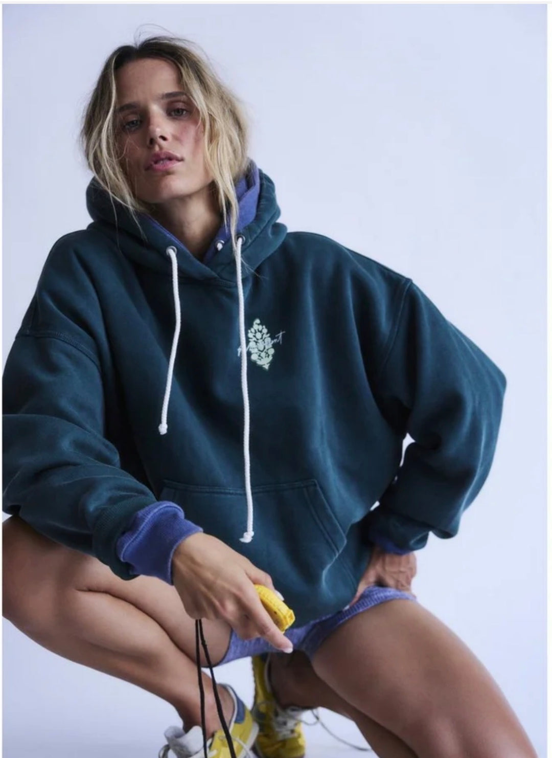 Free People sweatshirt, small green